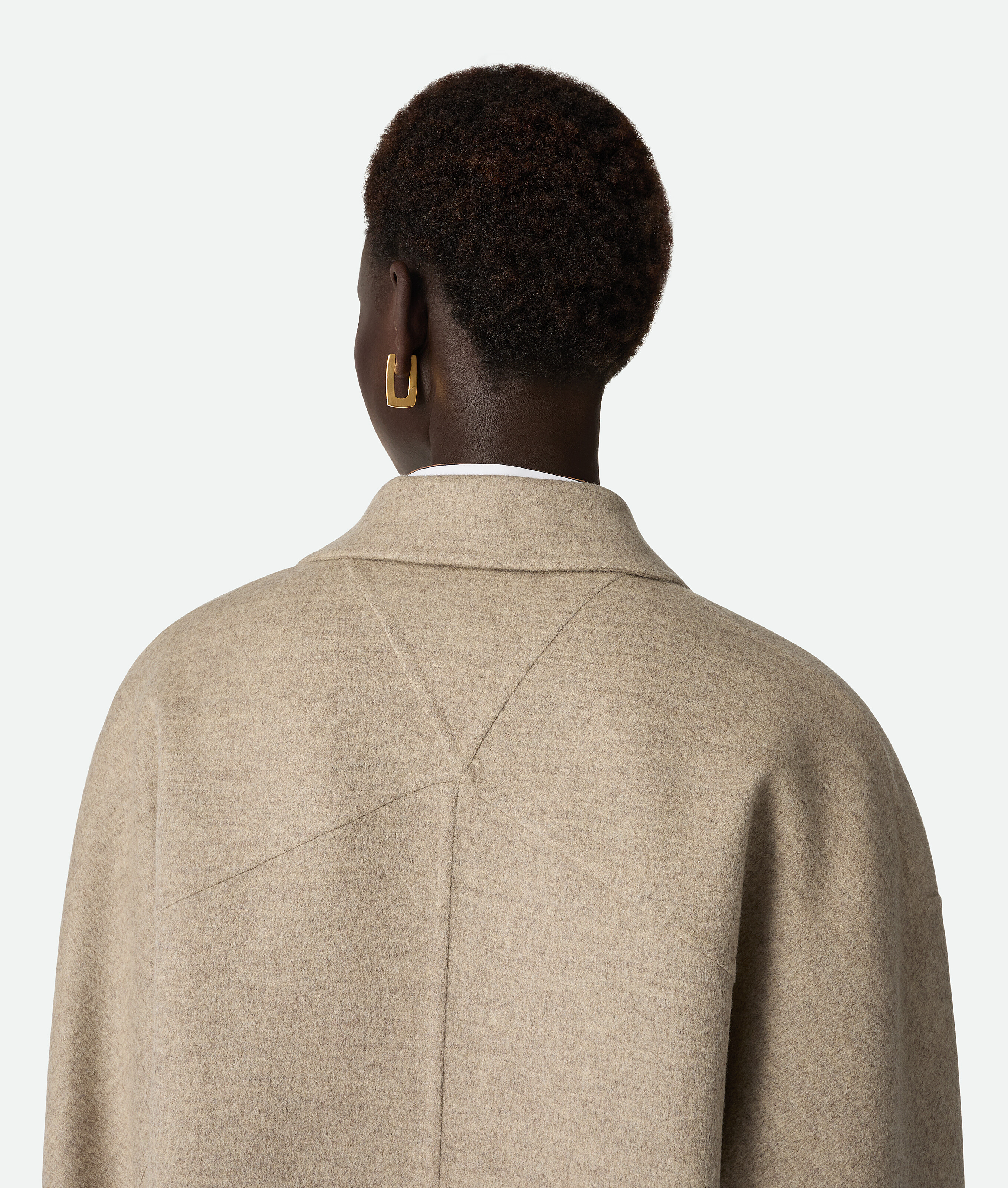 Bottega Veneta Manteau En Laine Et Cachemire In Neutral