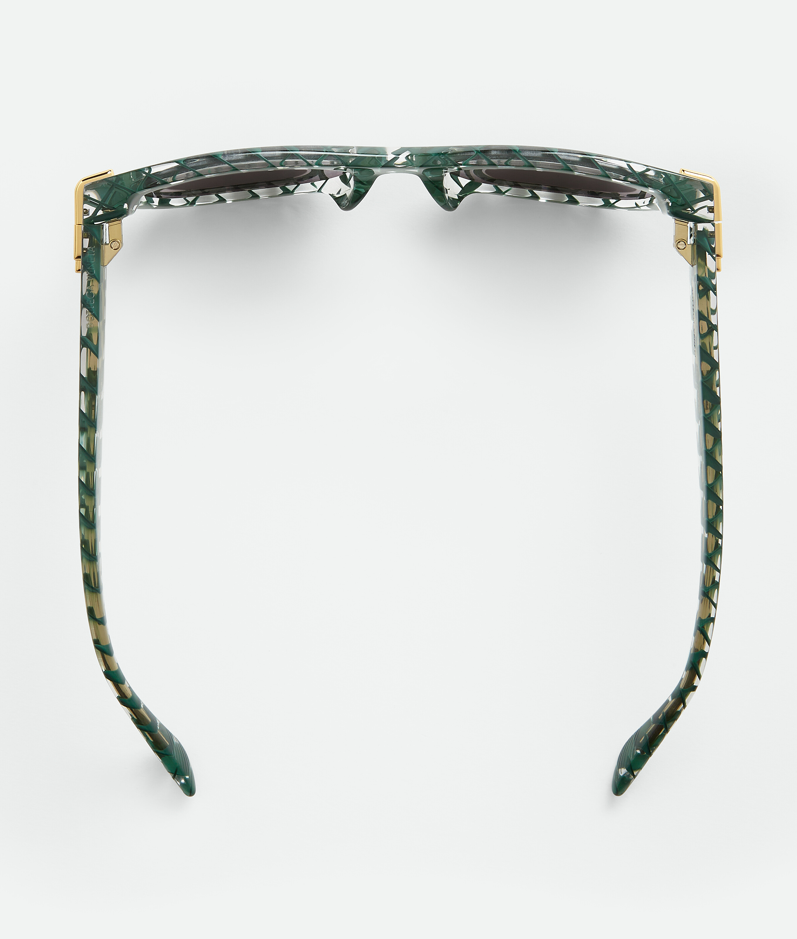 Shop Bottega Veneta Mitre Square Sunglasses In Green