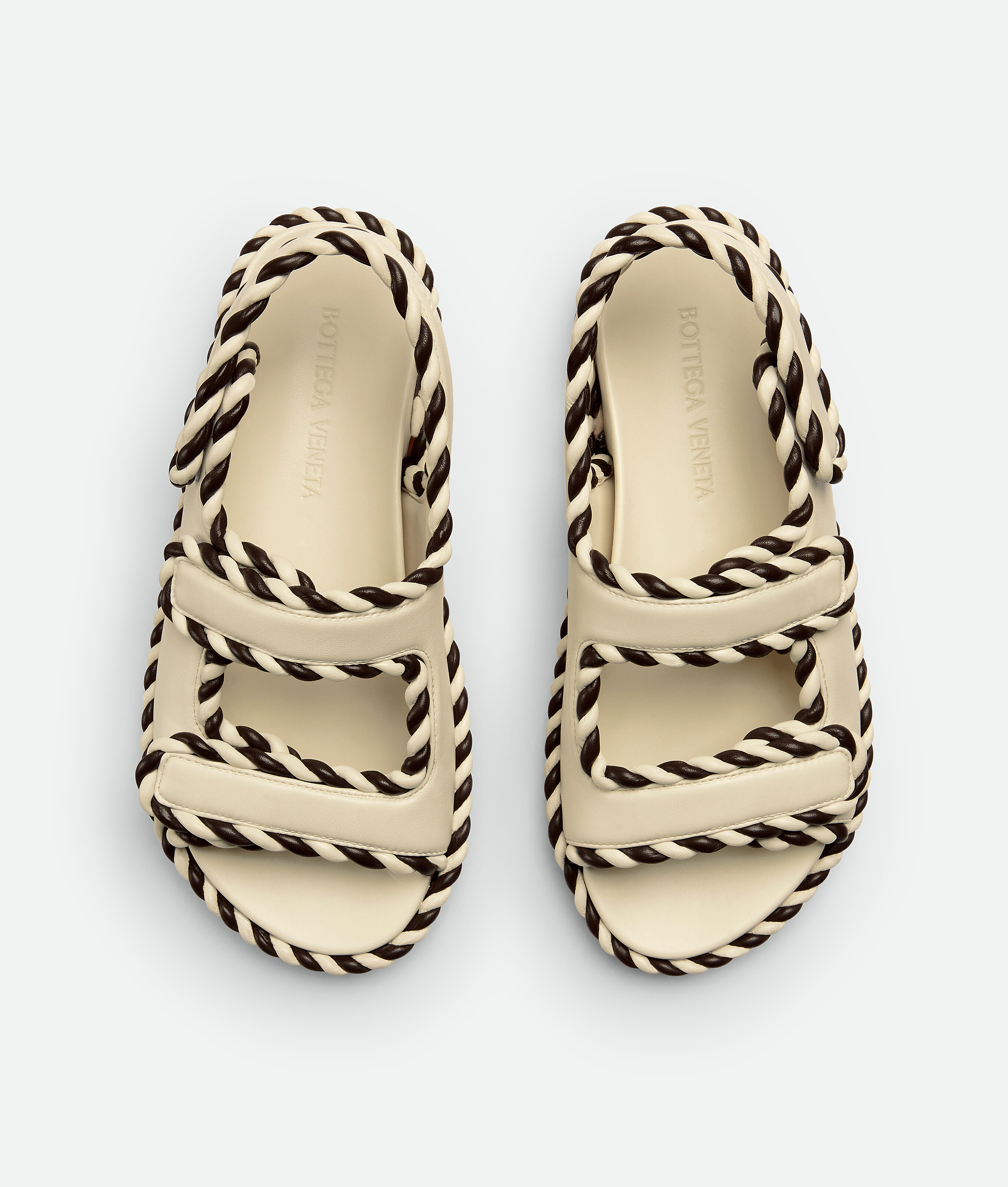 Shop Bottega Veneta Jack Flat Sandal In White