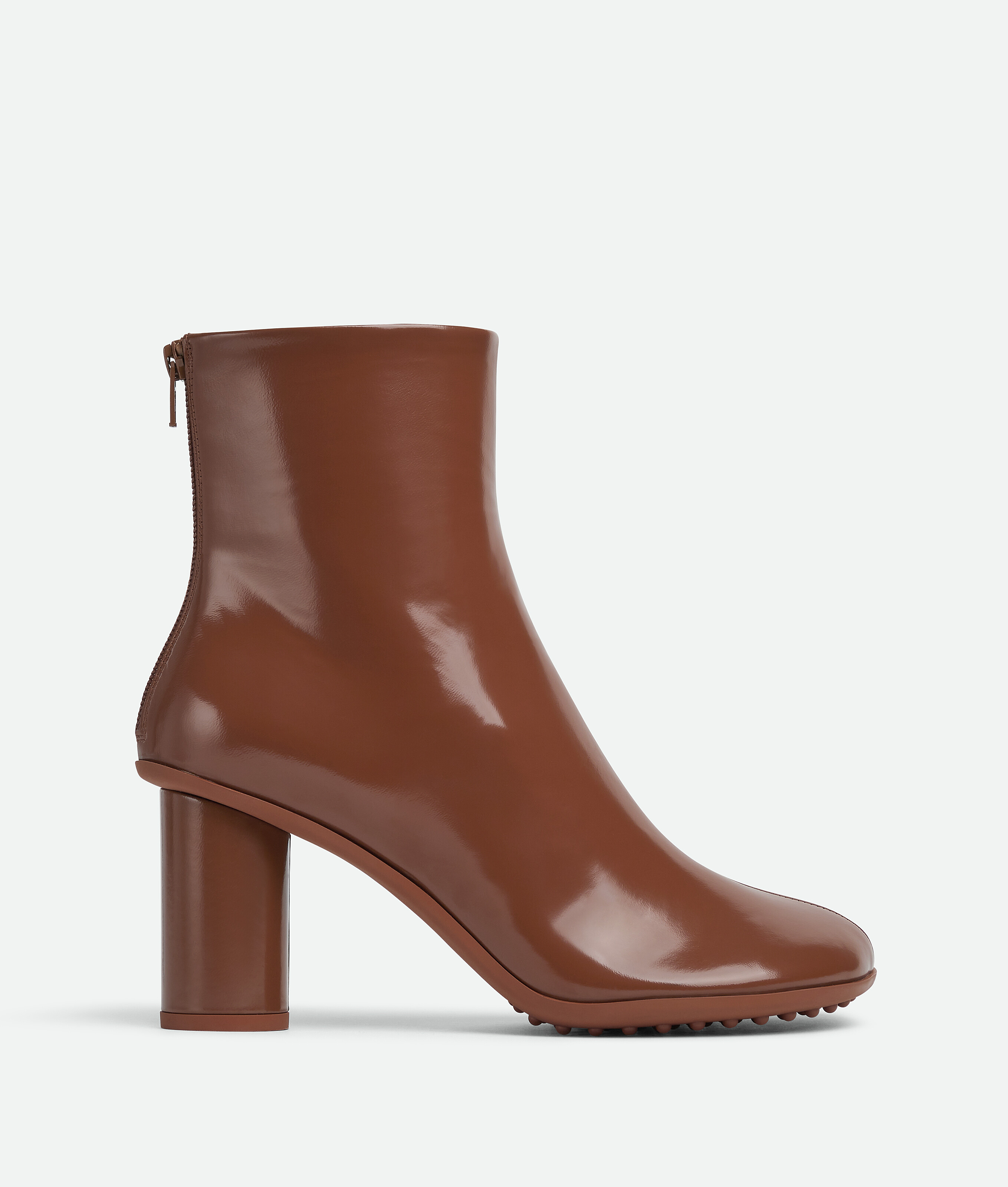 Bottega Veneta Atomic Heeled Ankle Boots In Brown