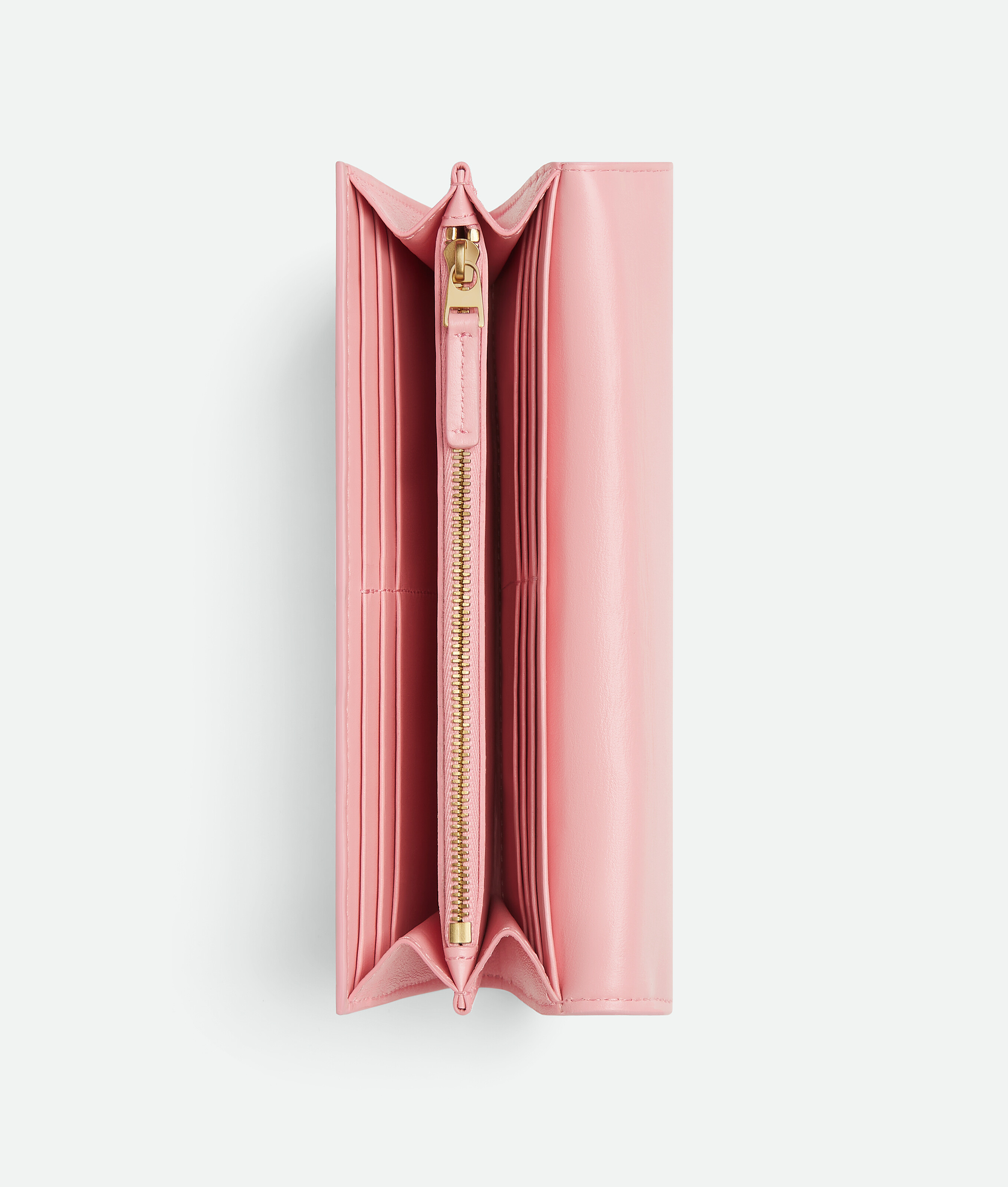 Shop Bottega Veneta Intrecciato Large Flap Wallet In Pink