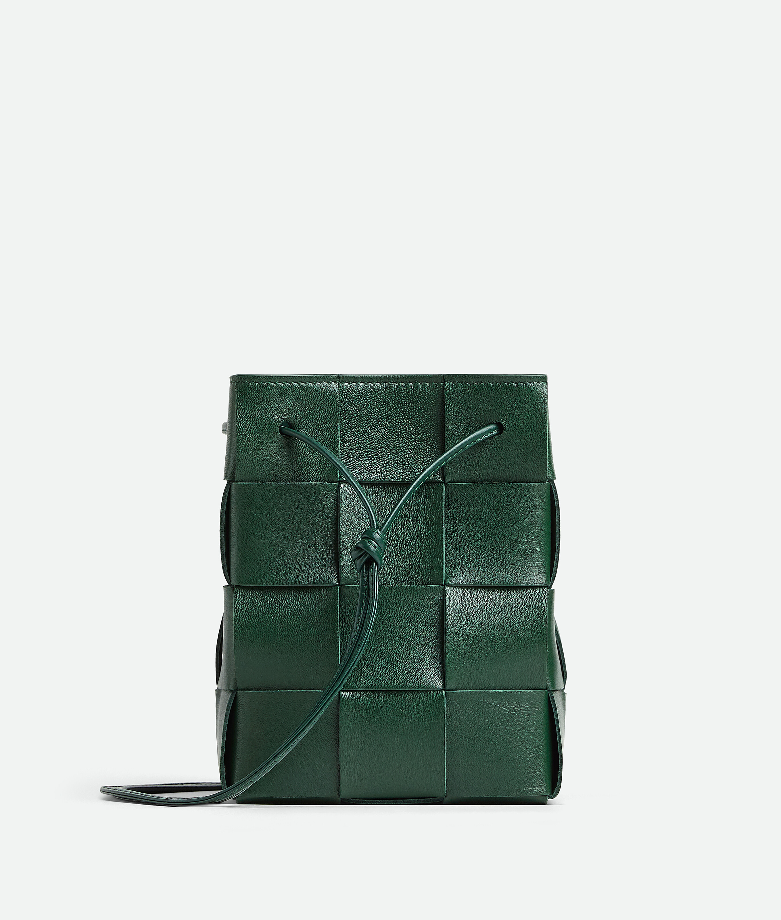 Shop Bottega Veneta Small Cassette Cross-body Bucket In Green