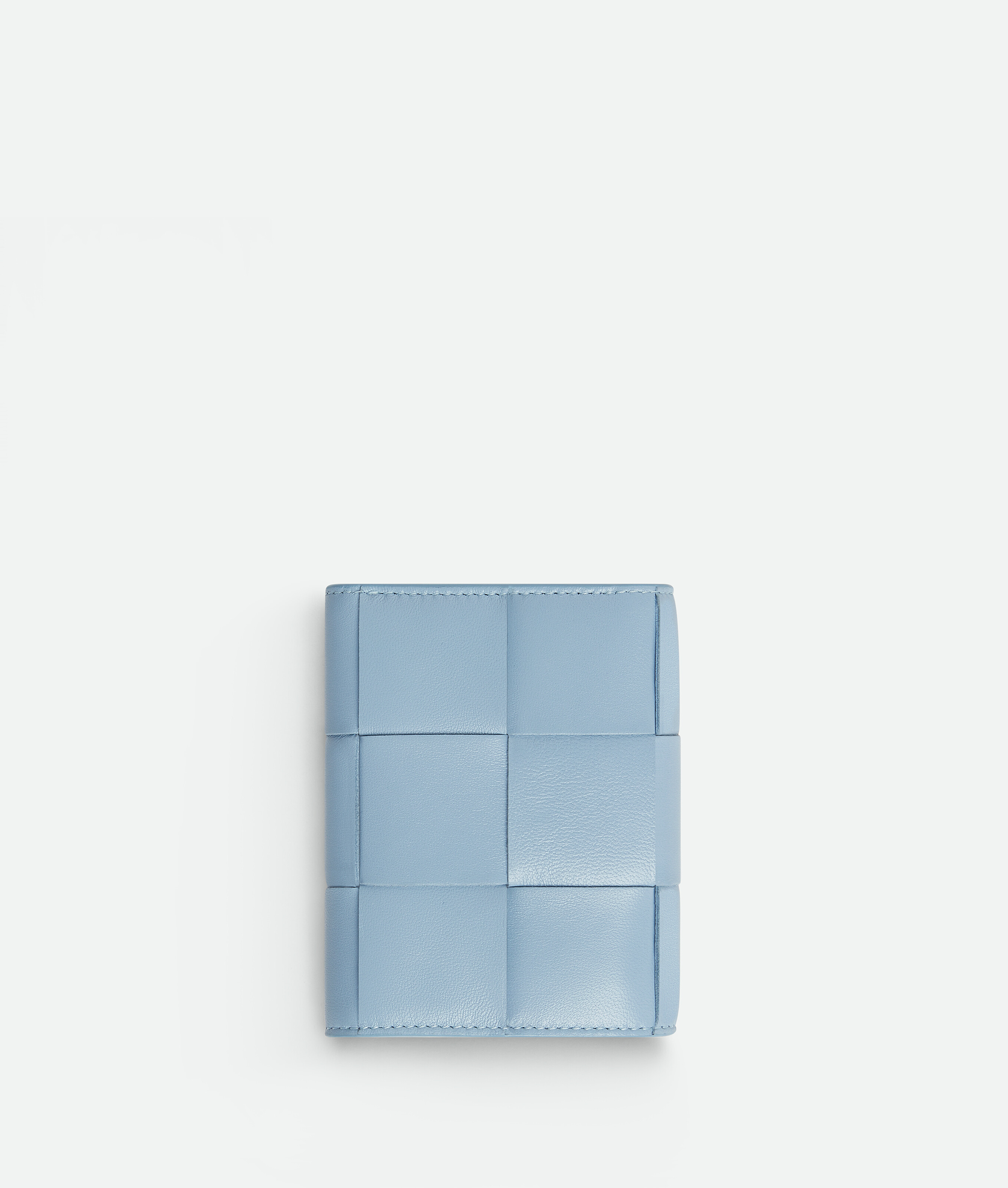 Shop Bottega Veneta Cassette Tri-fold Zip Wallet In Blue