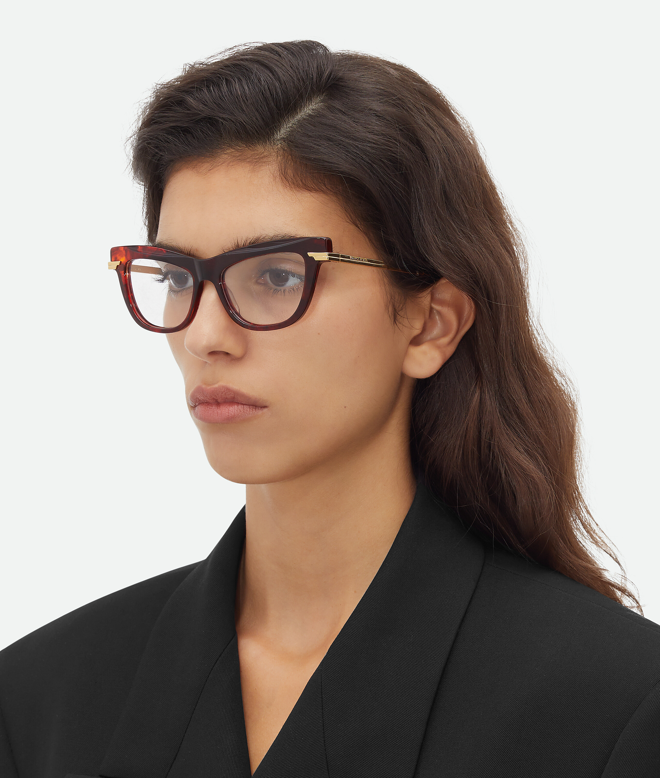 Bottega Veneta Classic Recycled Acetate Cat Eye Brille