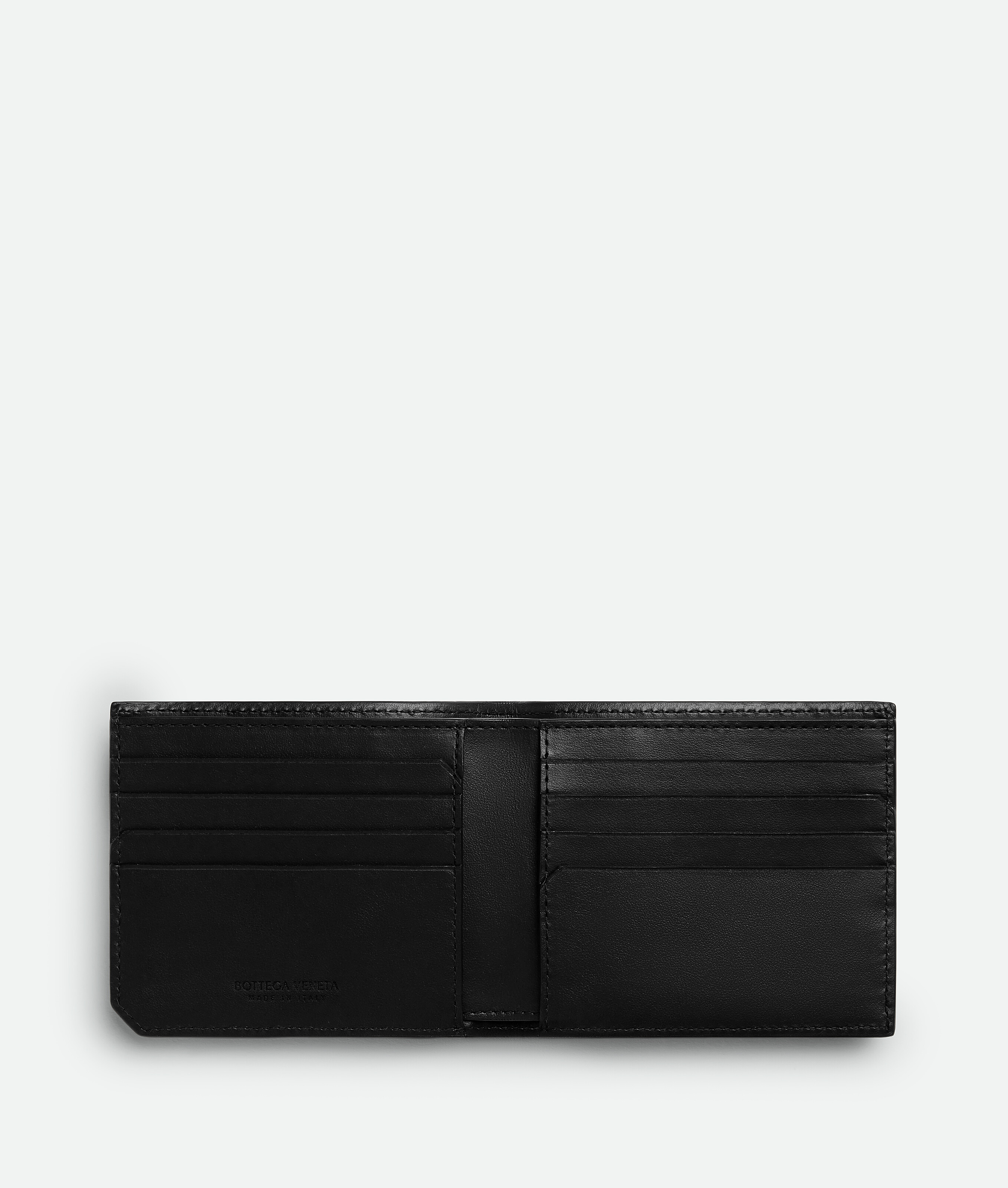 Bottega Veneta Intrecciato Piccolo Bi-fold Portemonnaie In Black