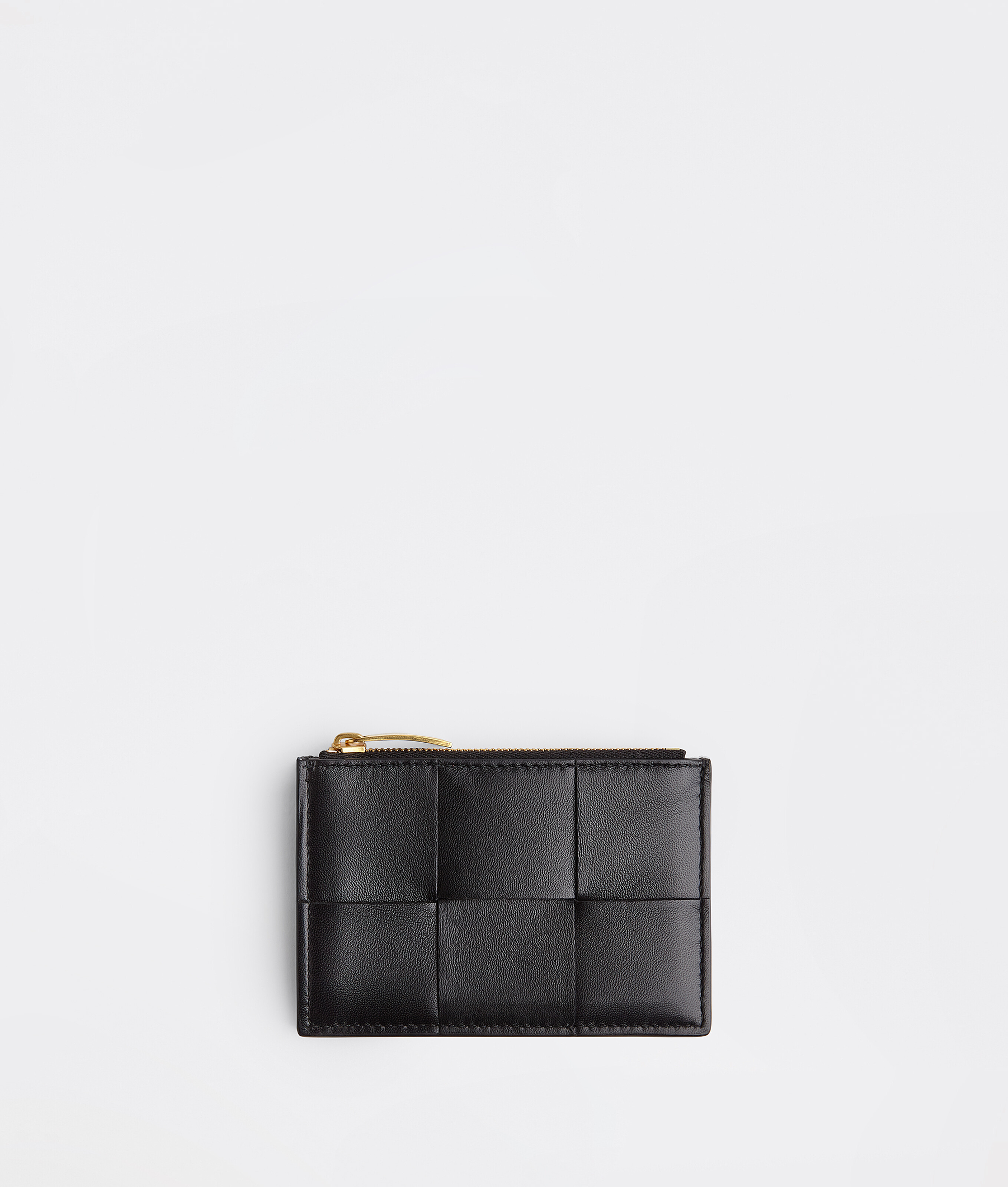 Bottega Veneta Cassette Kartenetui Mit Zip In Black