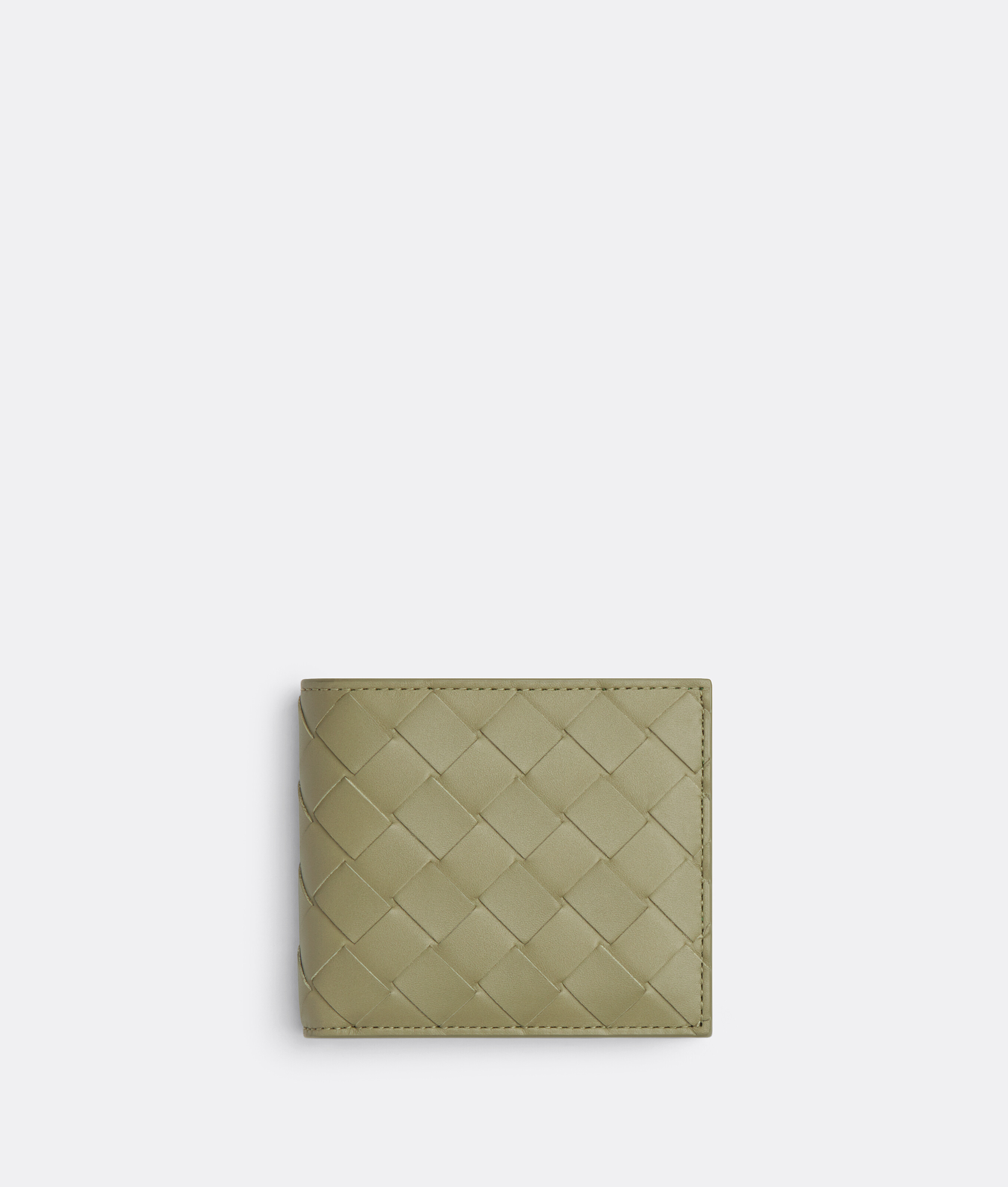 Bottega Veneta Intrecciato Bi-fold Wallet With Coin Purse In Green