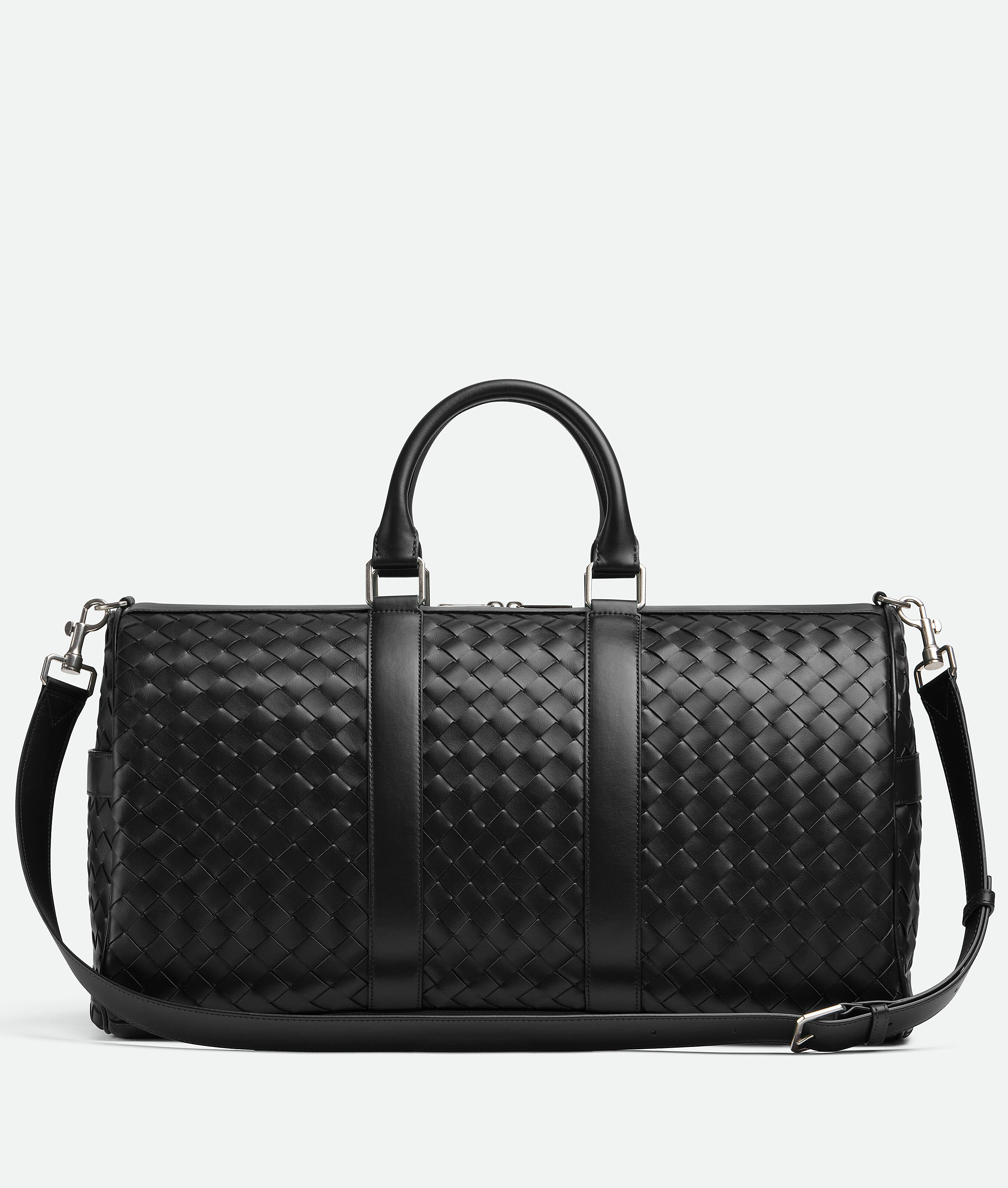 Shop Bottega Veneta Mittelgrosse Intrecciato Reisetasche In Black