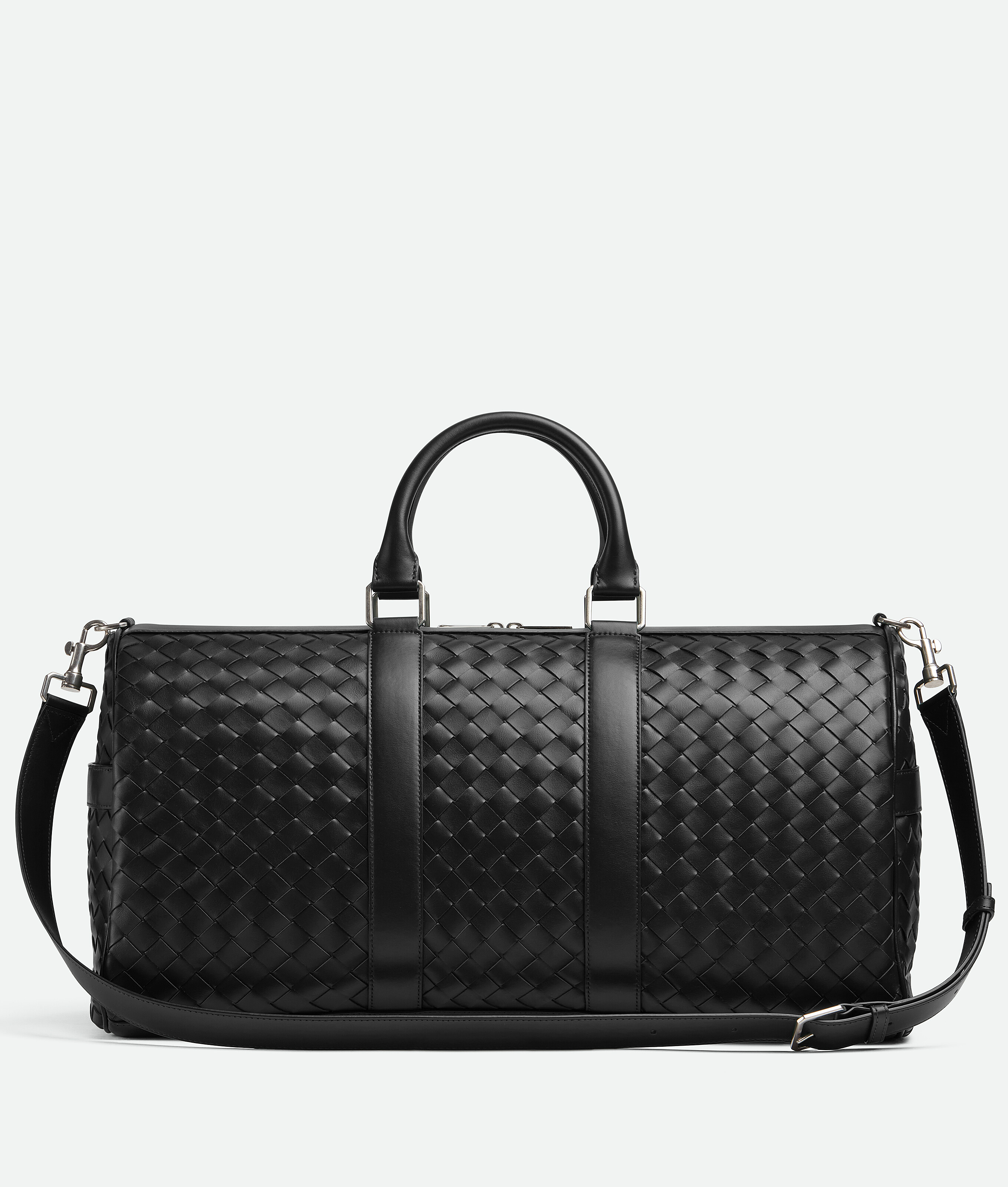 Bottega Veneta Sac De Voyage Intrecciato Moyen Format In Black