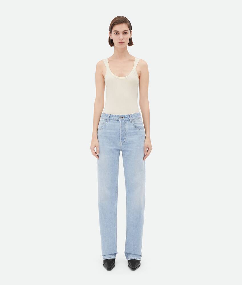 Display a large version of the product image 1 - Light-Bleached Boyfriend Denim