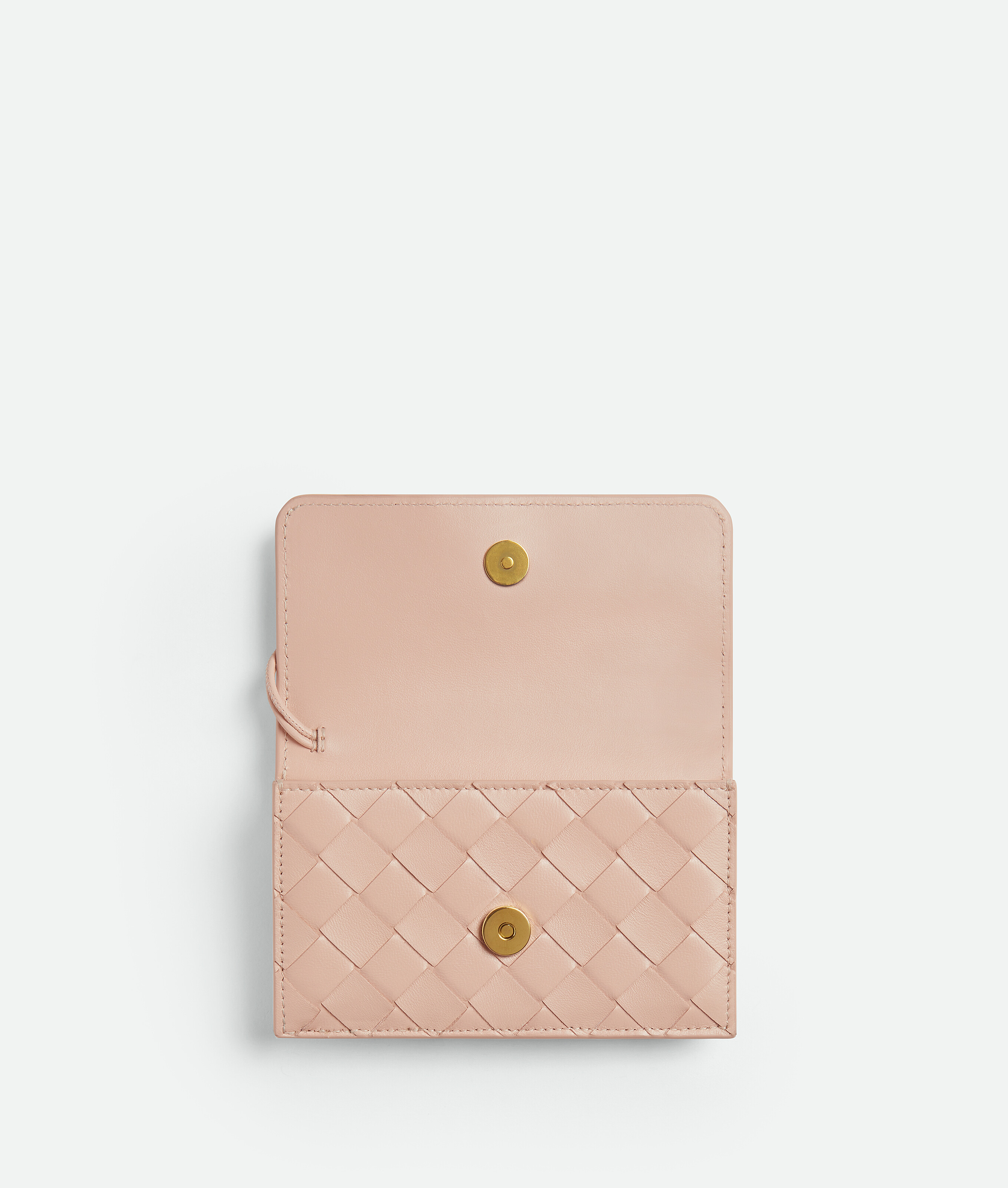Shop Bottega Veneta Andiamo Zippered Card Case In Pink