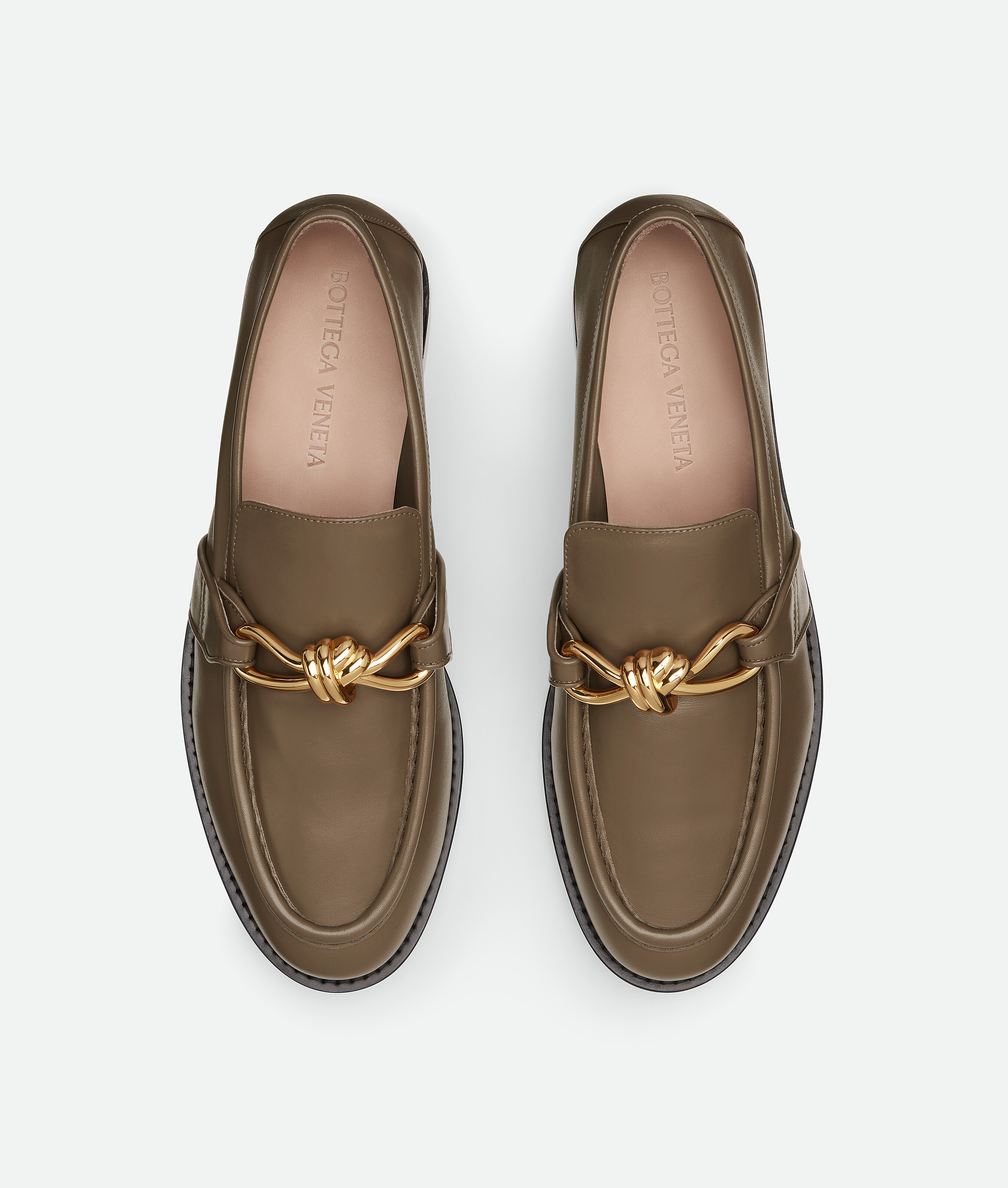 Bottega Veneta Astaire Loafer Shoes In Pinecone