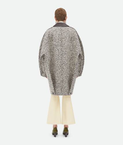 Wool Boucle Chevron Coat