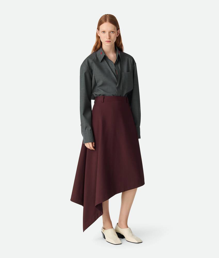 Display a large version of the product image 1 - Subtle Wool Stripe Skirt