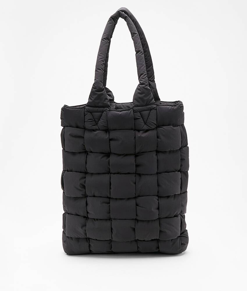 black padded tote bag