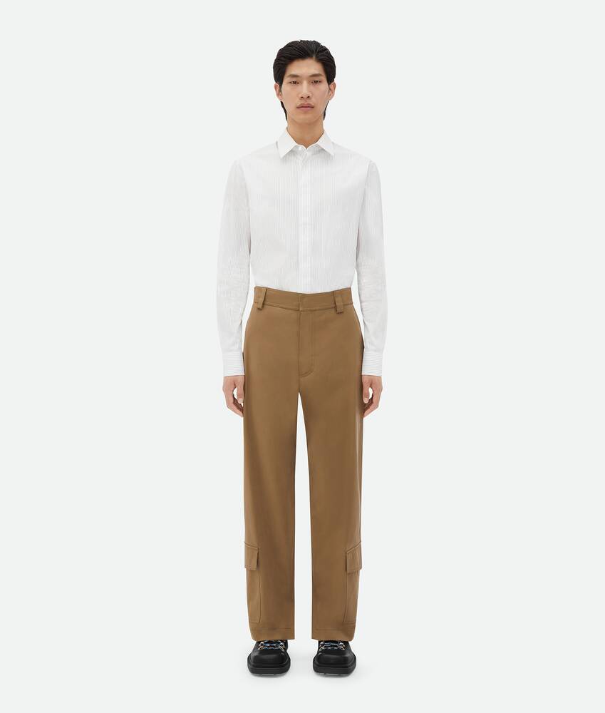 Adjustable straight-leg cotton cargo trousers - Trousers - BSK Teen |  Bershka