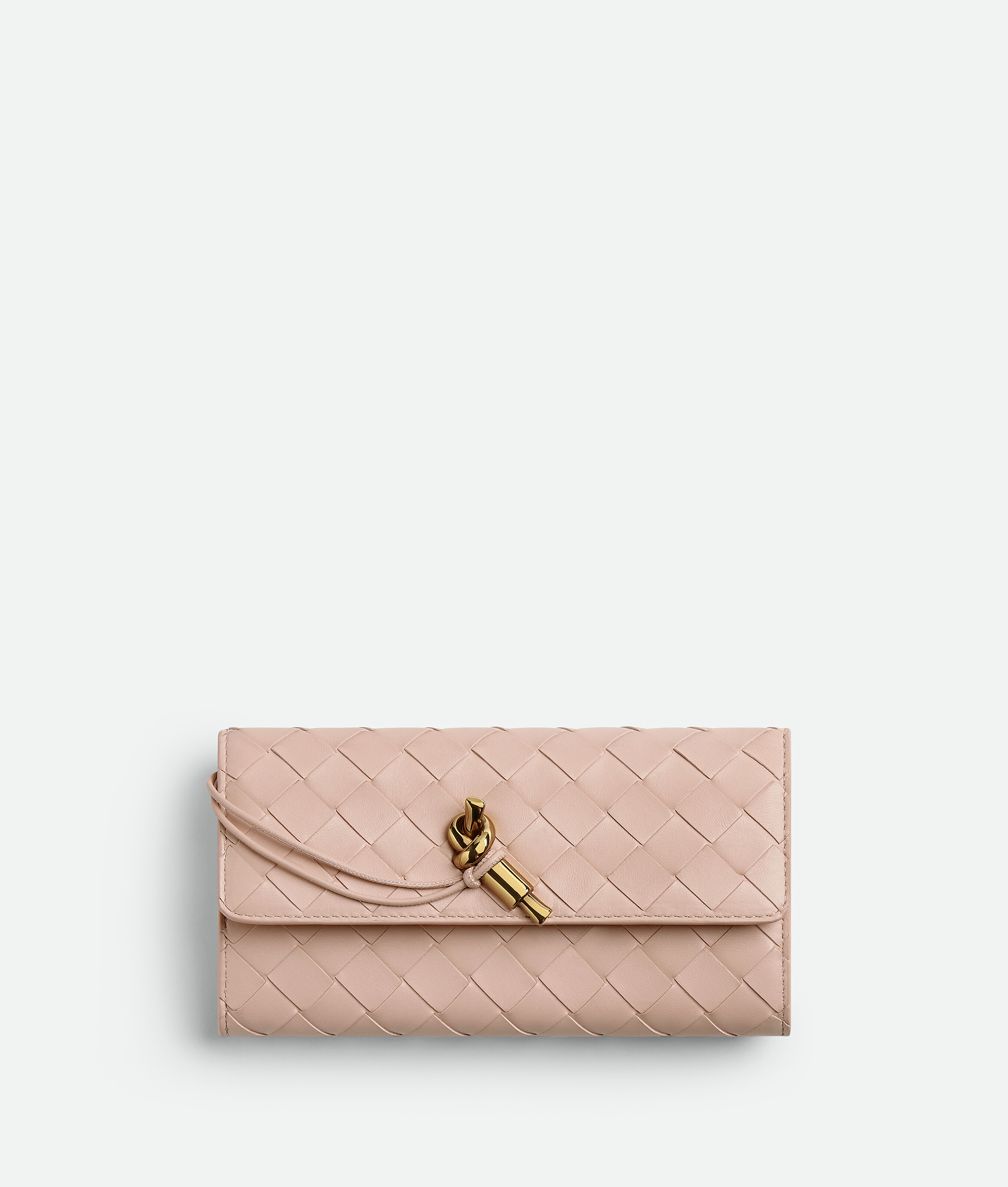 Shop Bottega Veneta Andiamo Large Flap Wallet In Pink