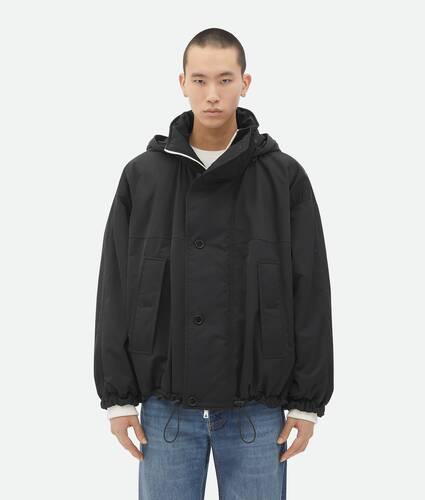 Bottega Veneta® Men's Tech Nylon Padded Jacket in Black. Shop