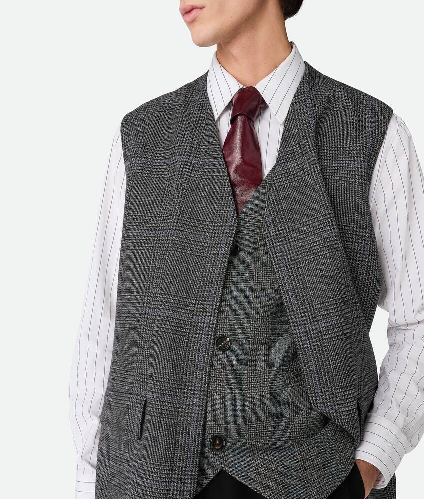 Display a large version of the product image 5 - Prince Of Wales Wool Waistcoat