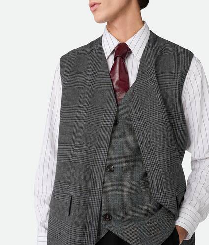 Prince Of Wales Wool Waistcoat
