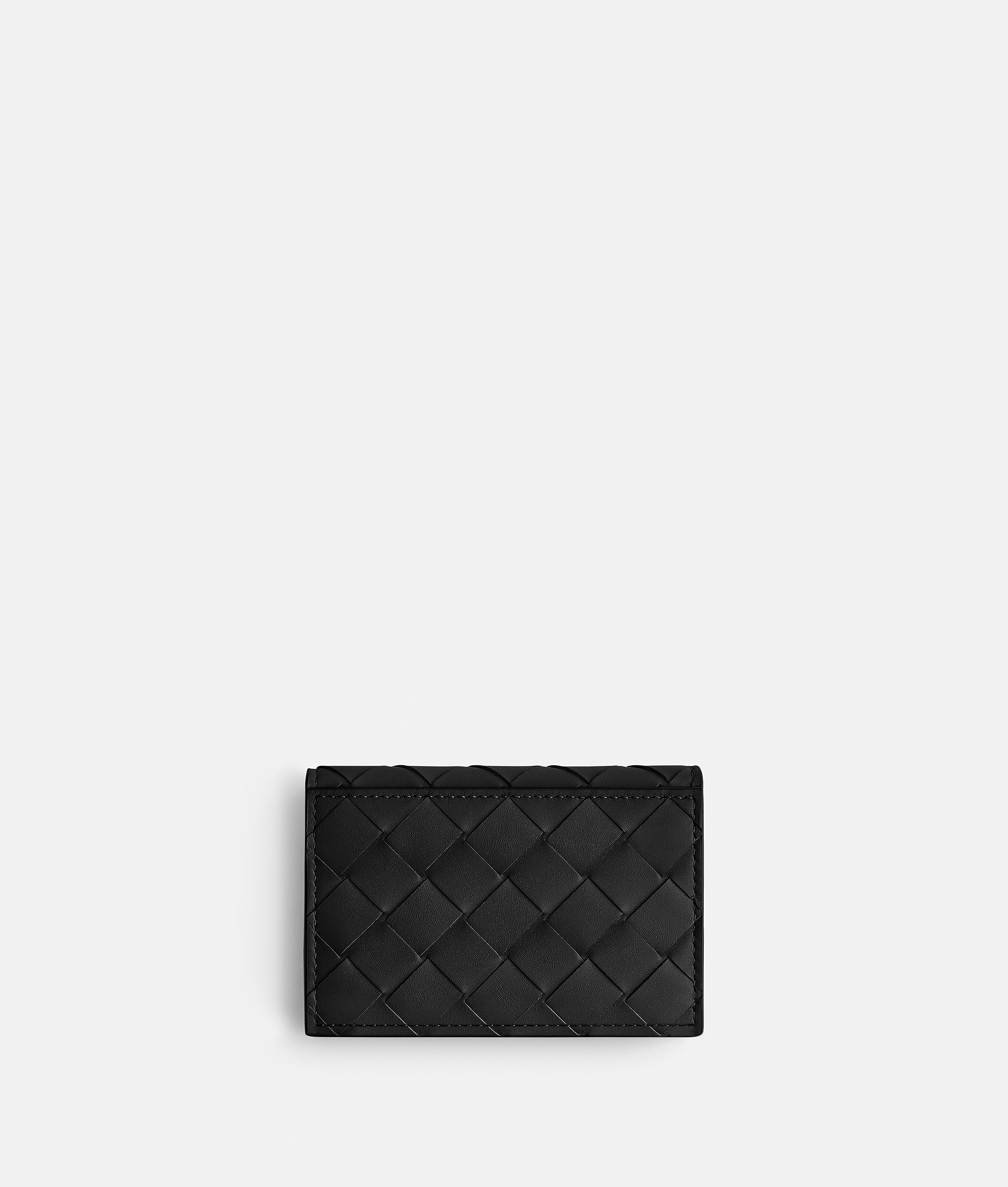 Bottega Veneta Intrecciato Business Card Case In Black