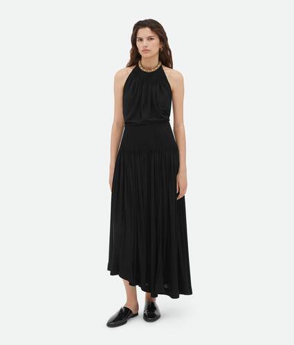 Display a large version of the product image 1 - Light Viscose Jersey Plisse Dress