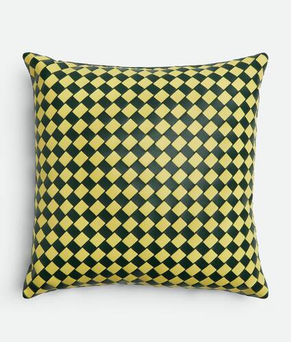 Display a large version of the product image 1 - Small Check Intrecciato Cushion