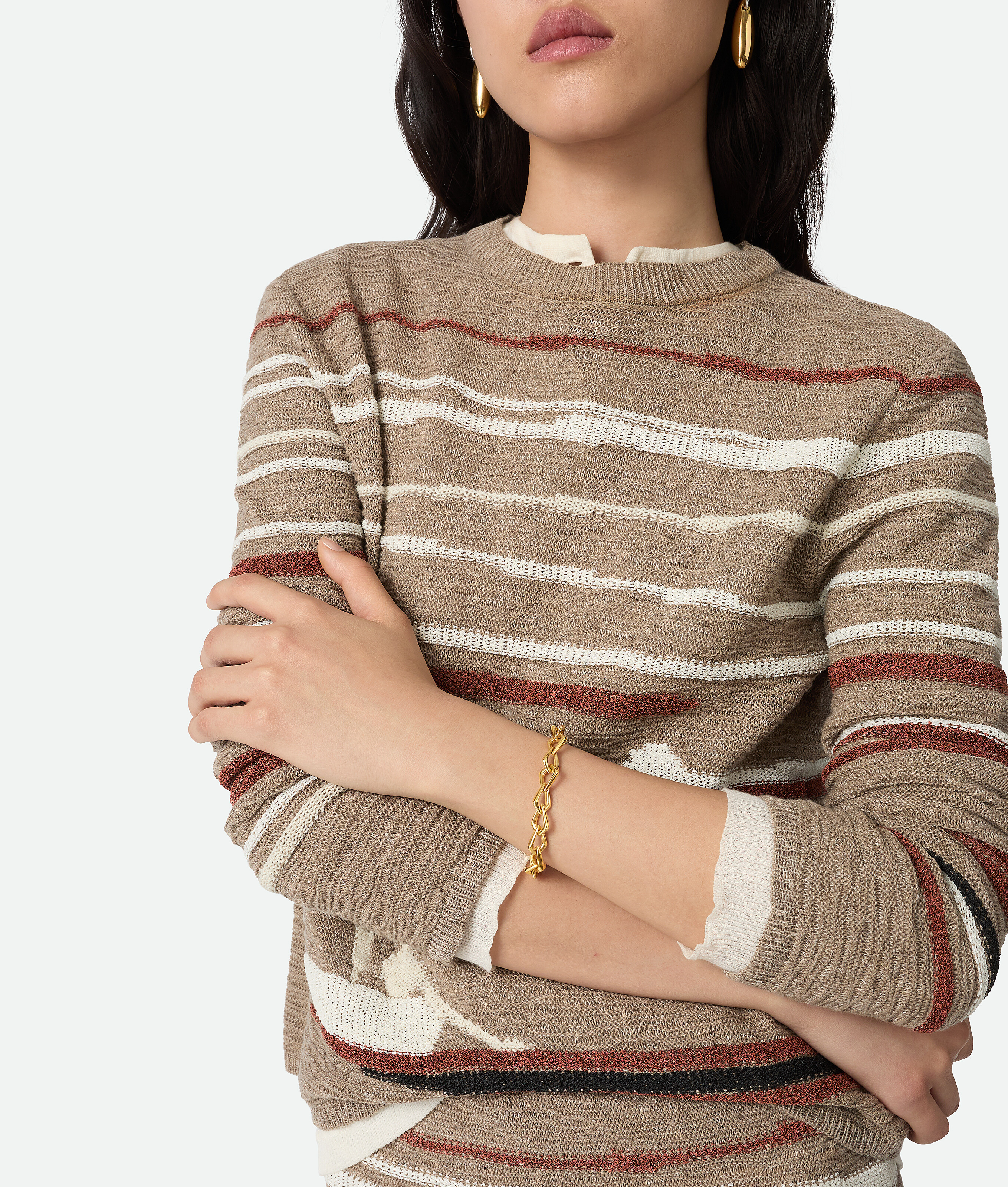 Bottega Veneta Fin Chain Bracelet - Yellow Gold - Woman - M