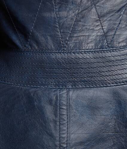 Embossed Leather Coat