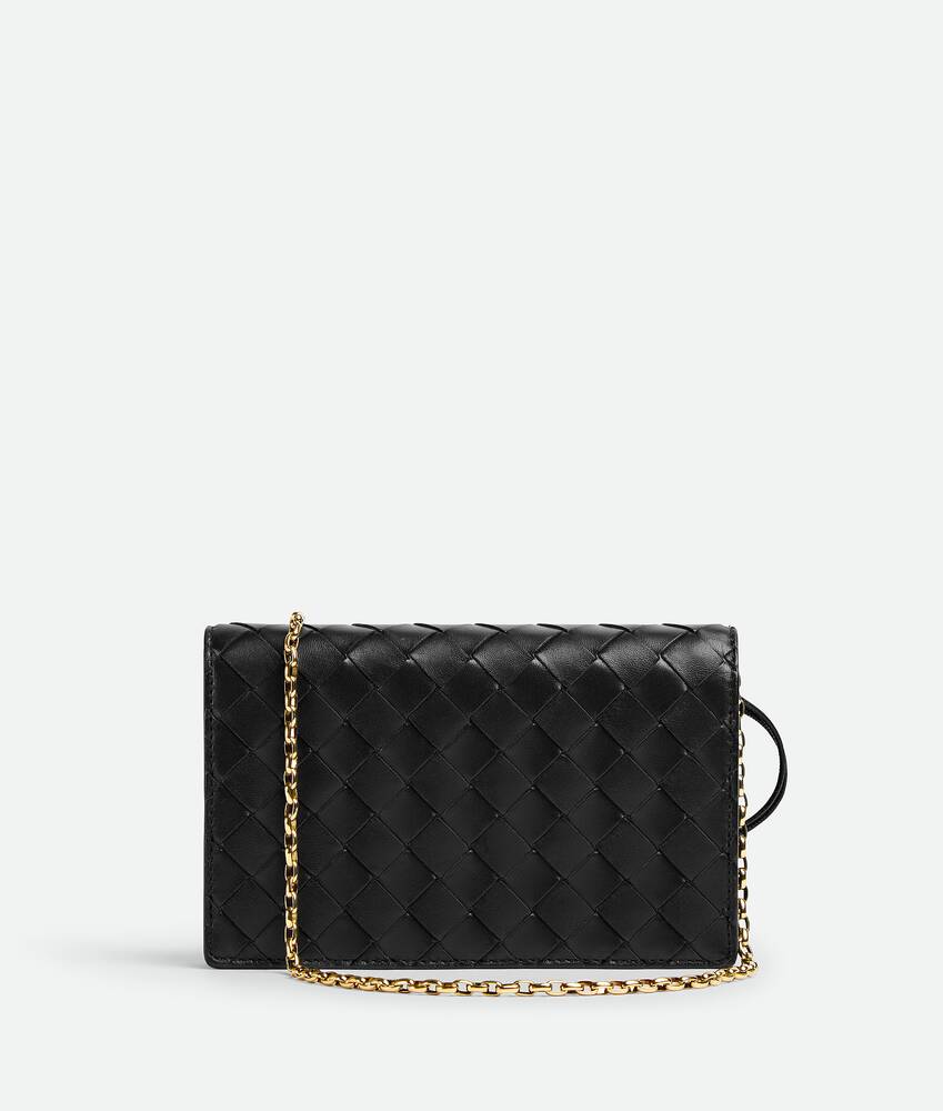 BOTTEGA VENETA 編み込みレザー ウォレット&チェーン ボッテガヴェネタ BOTTEGA VENETA ウォレットチェーン レザー