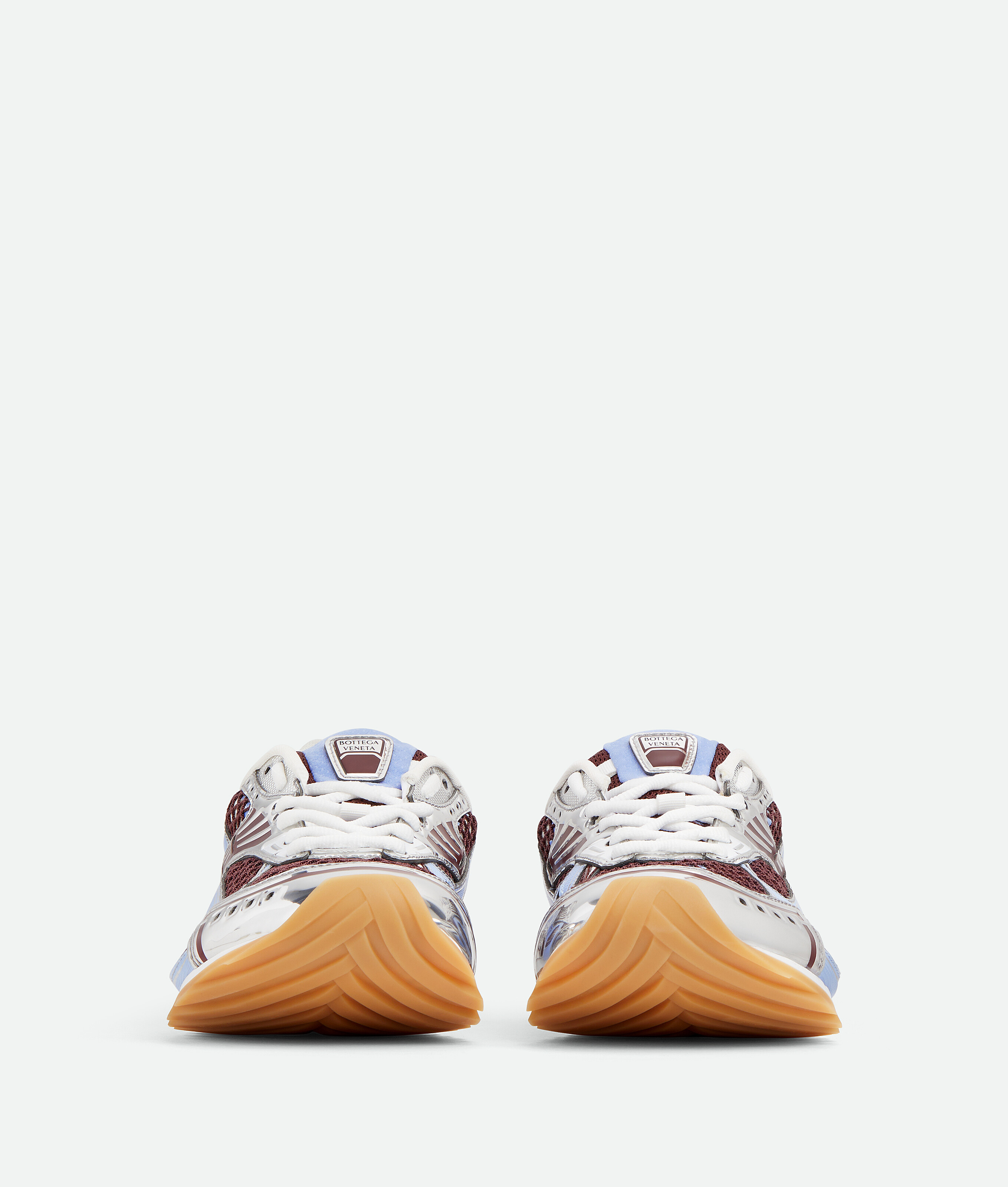 Bottega Veneta Orbit Sneakers Contrast Stitching Mesh Panels Rubber Sole In Multi