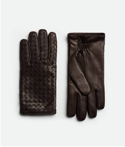 Display a large version of the product image 1 - Intrecciato Leather Gloves