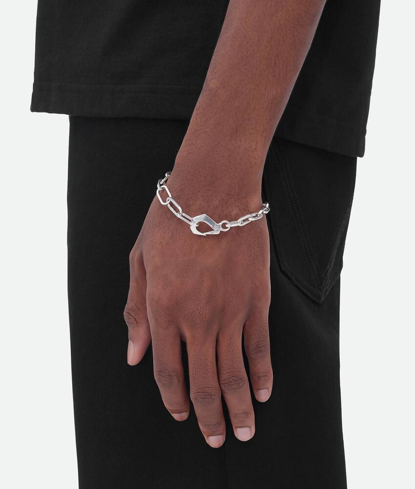 Bottega Veneta Men's Facet Chain Sterling Silver Bracelet