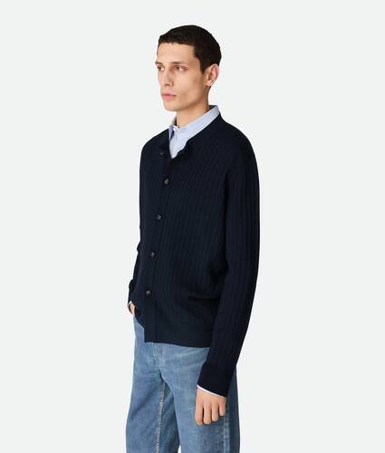 Wool Rib Cardigan