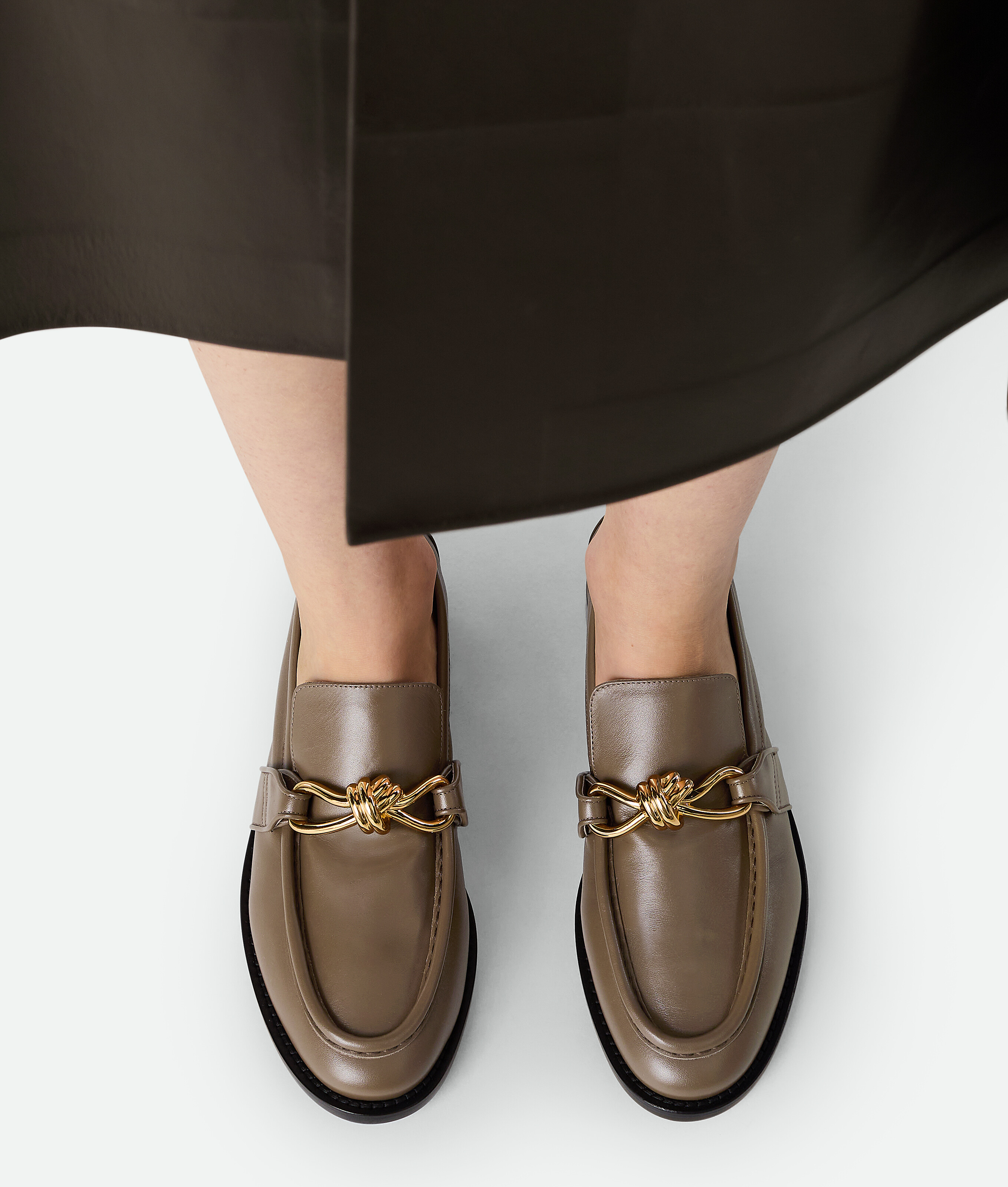 Bottega Veneta Astaire Loafer Shoes In Pinecone