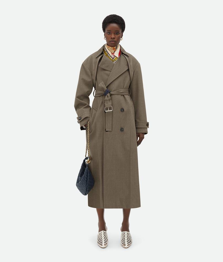 Display a large version of the product image 1 - Multicolour Wool Twill Trench