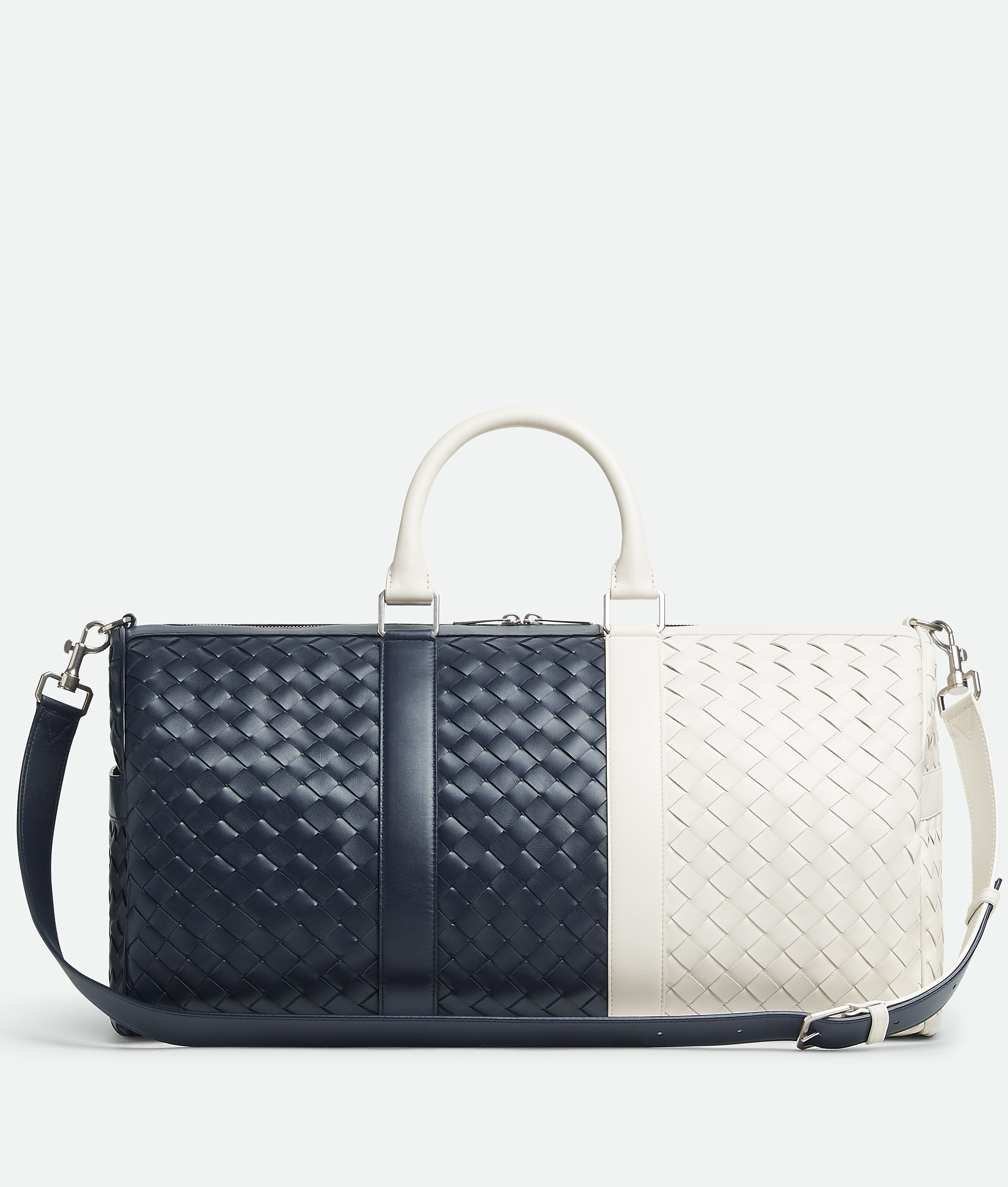 Shop Bottega Veneta Medium Intrecciato Duffle In Blue