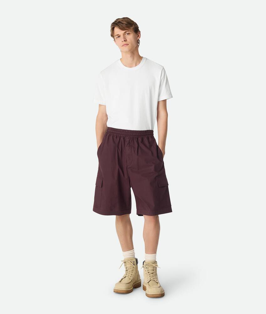 Display a large version of the product image 1 - Resinated Cotton Cargo Shorts