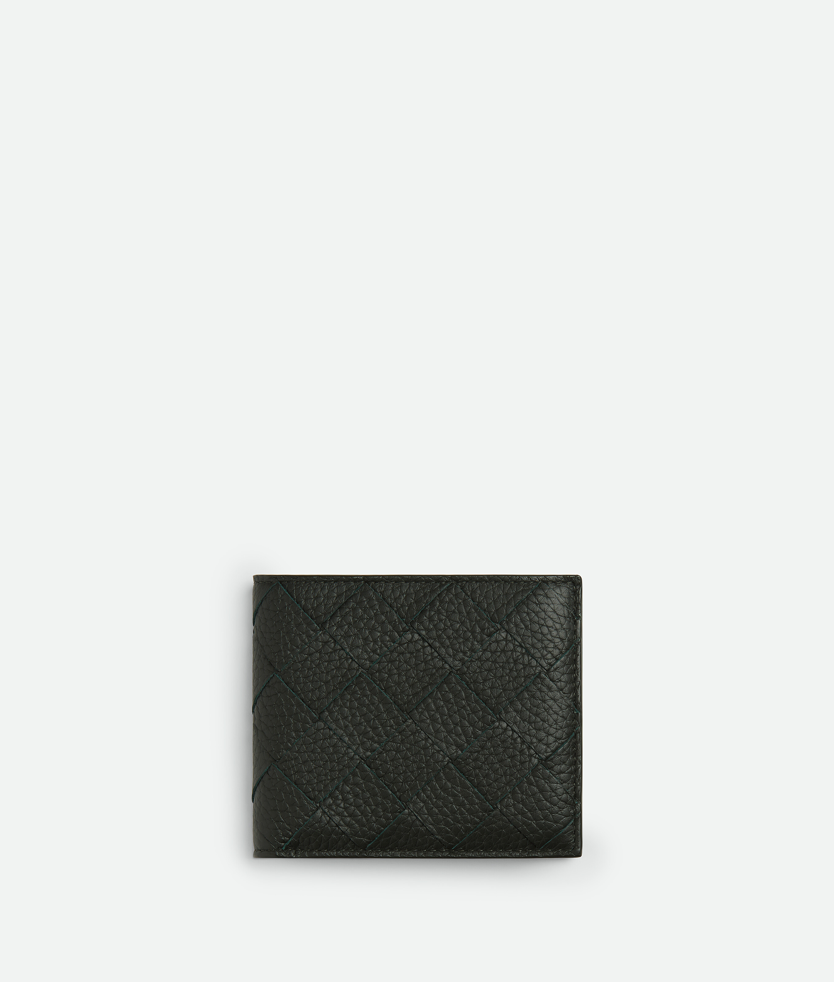 ダークグリーンイントレチャート 二つ折りウォレット| Bottega
