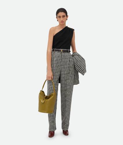 Boucle Gingham Wool Trousers