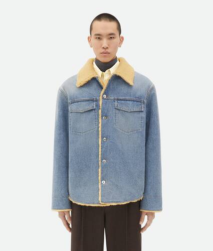 Display a large version of the product image 1 - Shearling And Denim Jacket