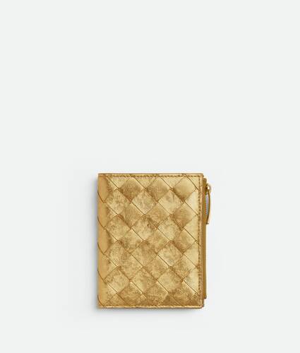 Cartera Intrecciato Bi-Fold pequeña