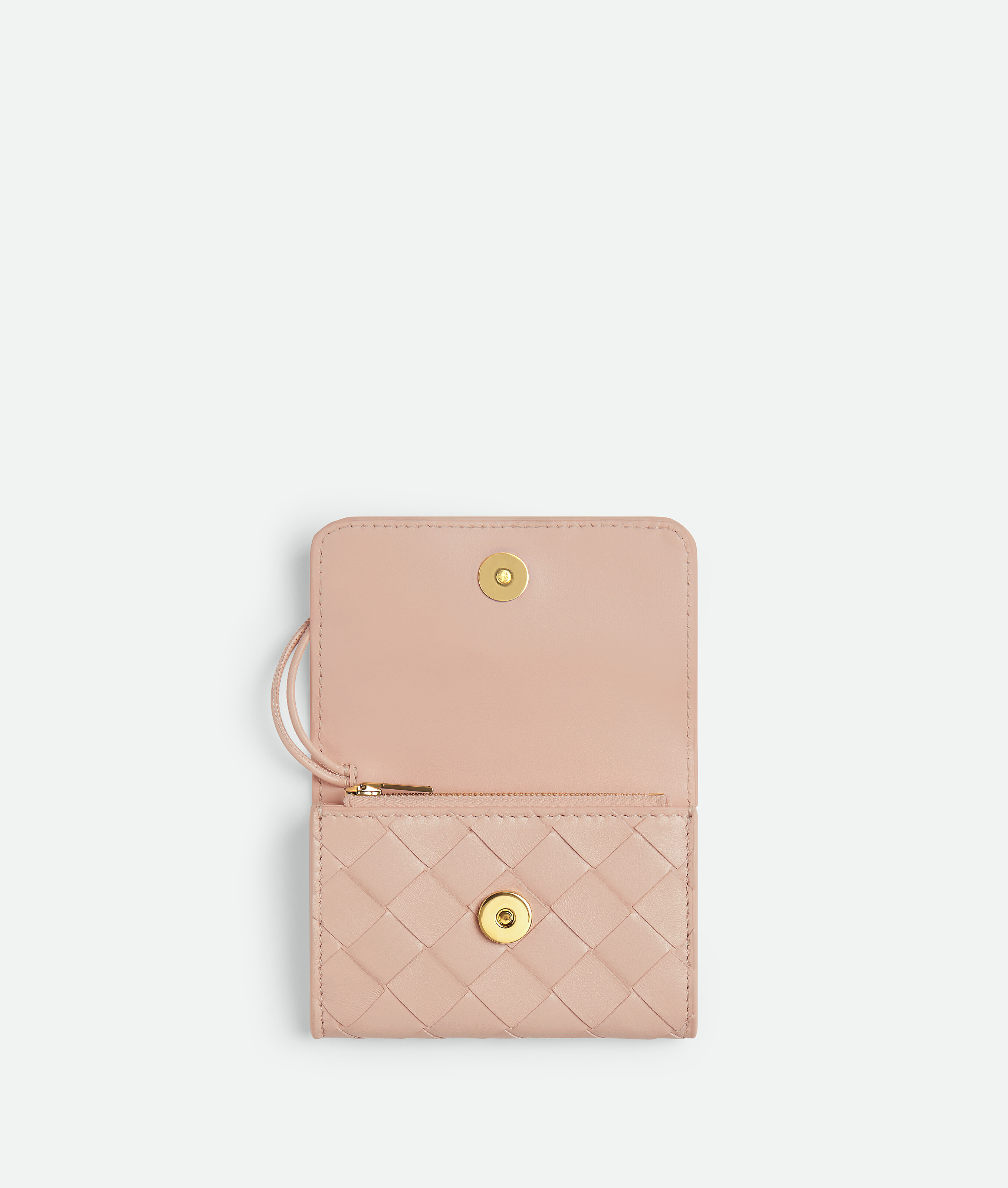 Shop Bottega Veneta Andiamo Envelope Card Case In Pink