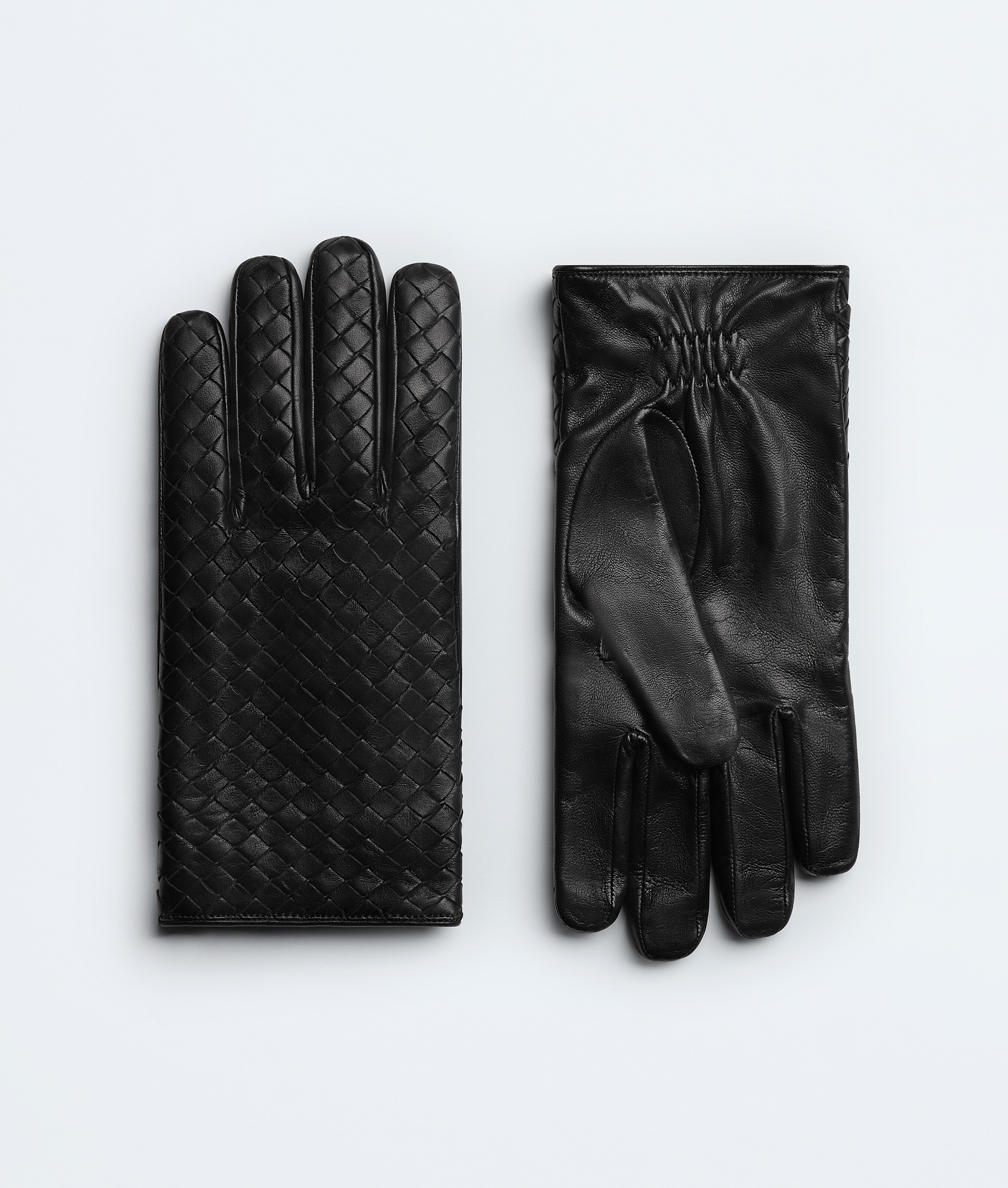 Intrecciato Leather Gloves