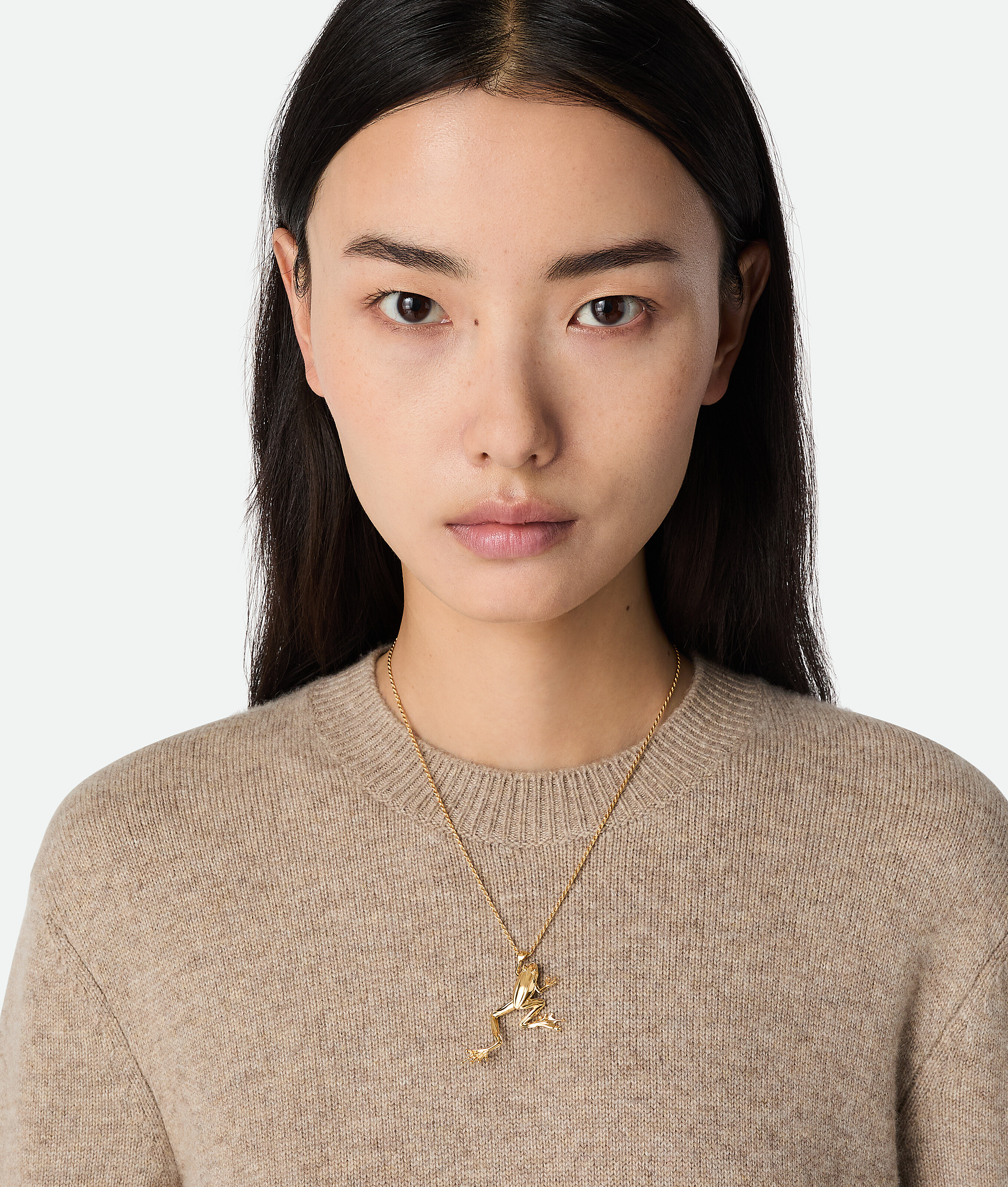 Bottega Veneta Rana Necklace - Yellow Gold - Woman