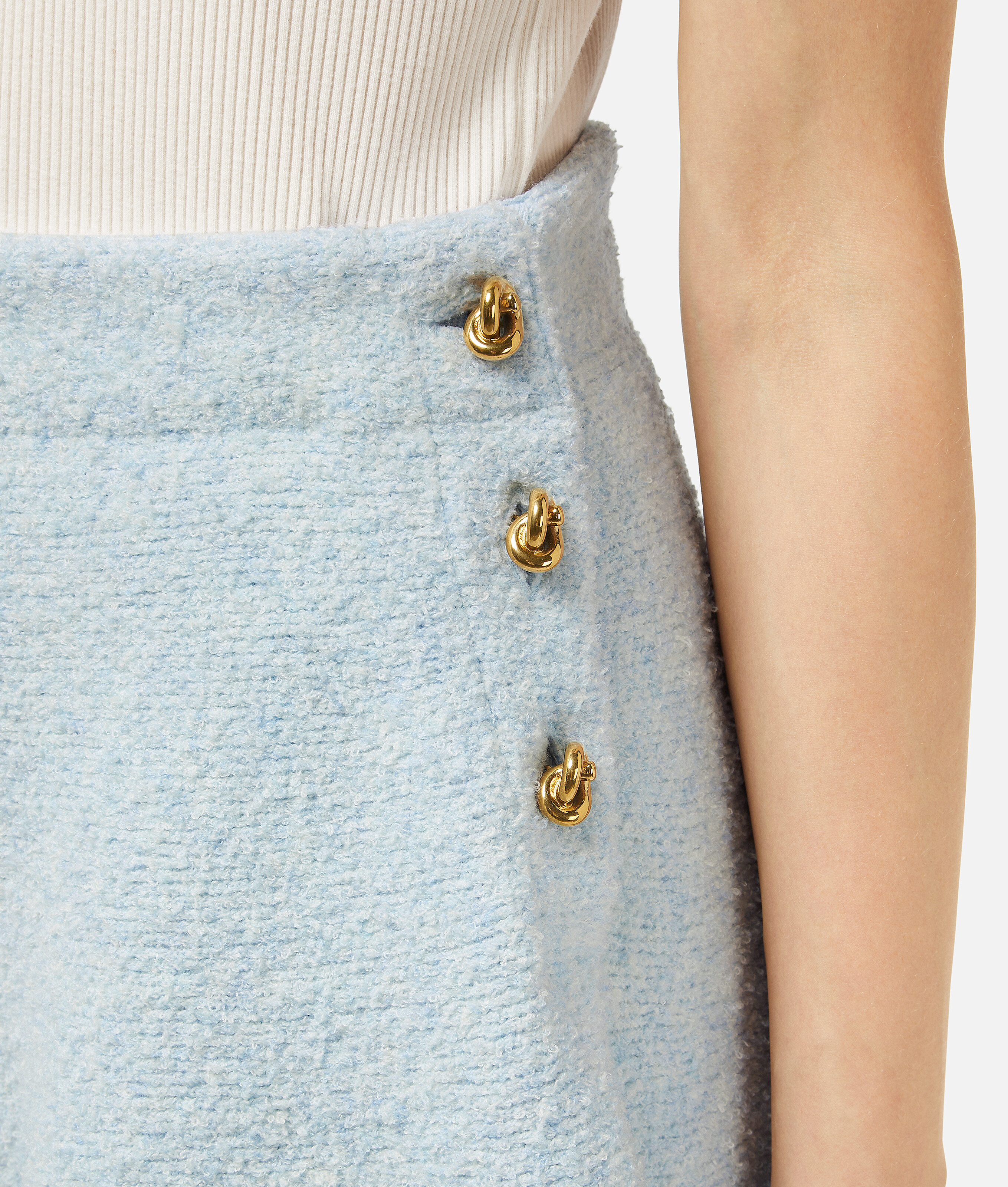 Bottega Veneta Wool Boucle Skirt In Bubble