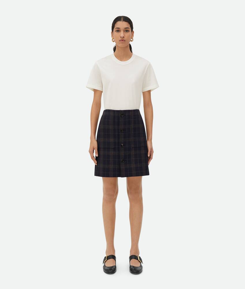 Display a large version of the product image 1 - Checked Cotton Mouline Skirt