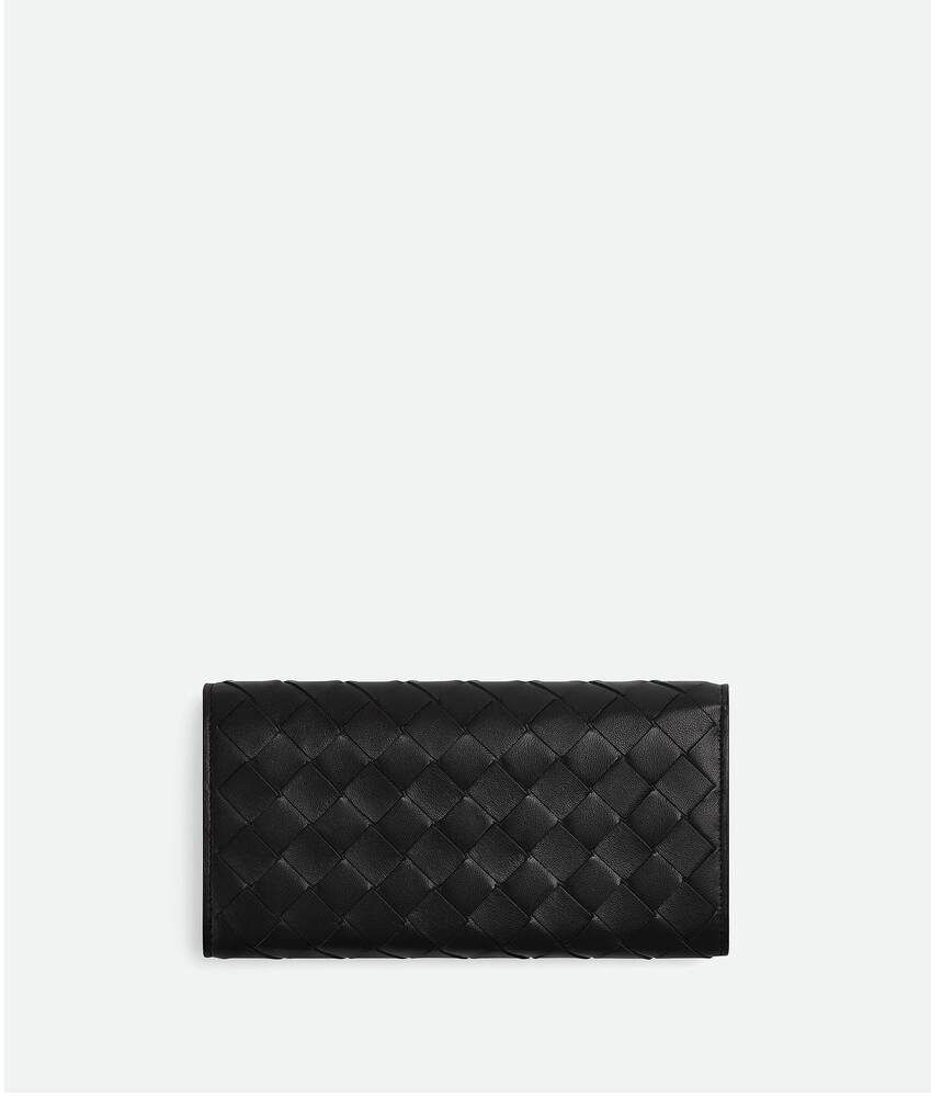 Bottega Veneta® Women's Intrecciato Large Flap Wallet in Black. Shop ...