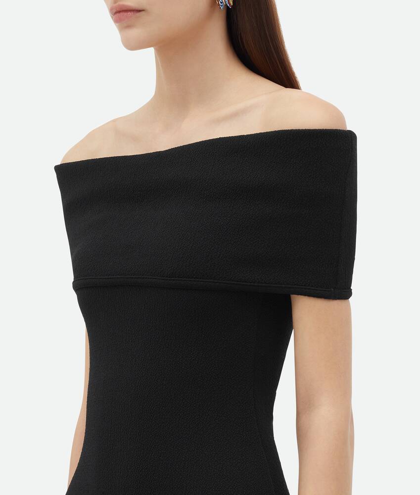 Display a large version of the product image 4 - Textured Nylon Off-The-Shoulder Dress