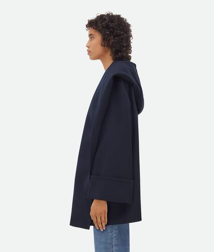 Double Wool Cashmere Hooded Coat